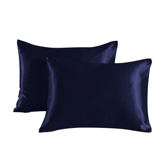 Soft Breathable & Smooth Satin Silk Pillowcases - 50x75cm - 2 Pieces